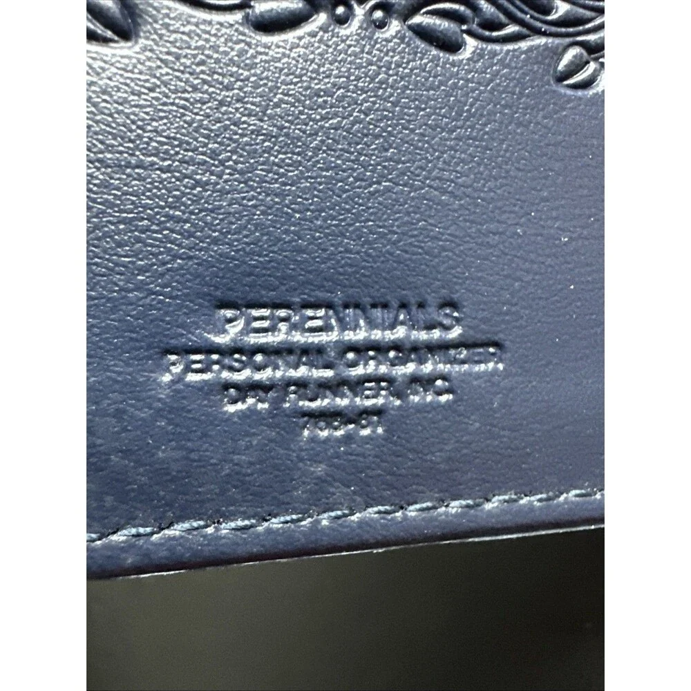 Vintage Perennials Navy Personal Organizer Planner Day Runner 9.5